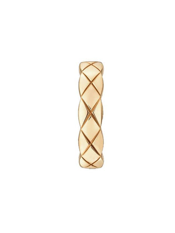 Coco Crush Single Earring Beige Gold - CHANEL - BALAAN 1