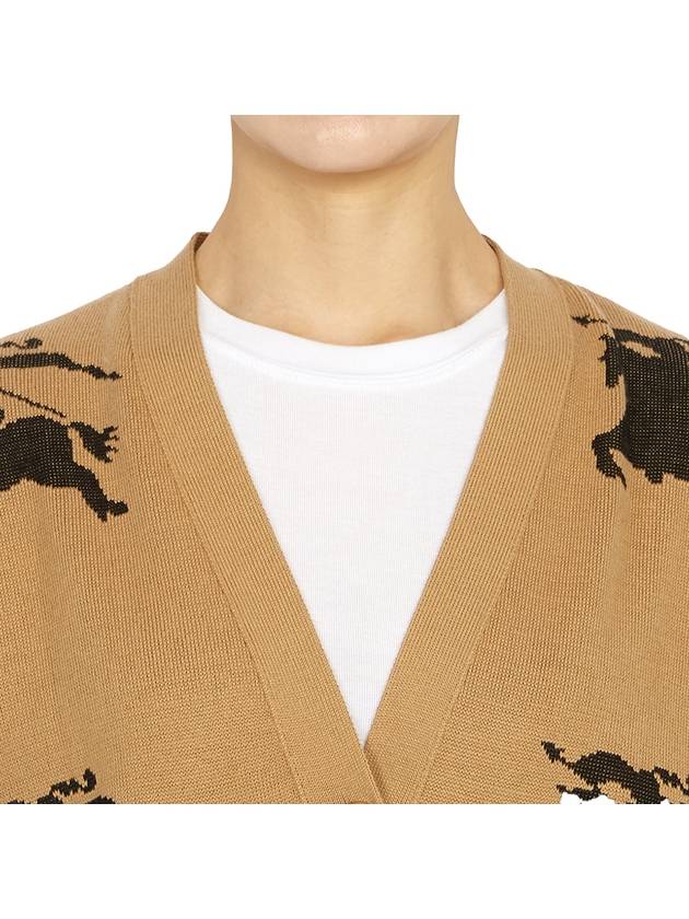 EKD Cotton Silk Cardigan Camel - BURBERRY - BALAAN 7