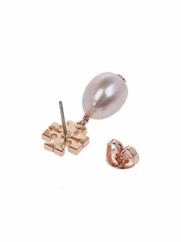 Kira Pave Pearl Drop Earrings Rose - TORY BURCH - BALAAN 7