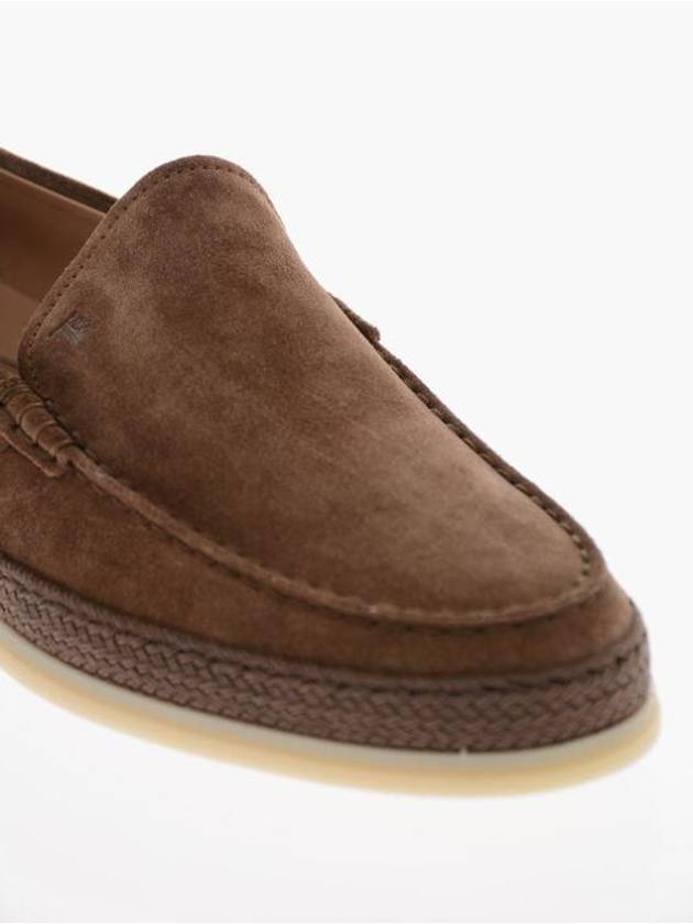 Men's Suede Slip-ons Loafers Brown - TOD'S - BALAAN 4