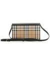 Detachable Strap Checked Leather Wallet Cross Bag Black - BURBERRY - BALAAN 4