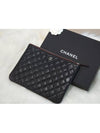 Medium Classic Clutch Bag Caviar Leather & Silver Black - CHANEL - BALAAN 3