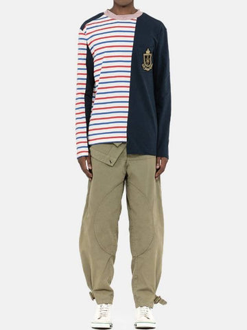 J.W AndersonStriped And Embroidered Jersey T-Shirt - JW ANDERSON - BALAAN 1