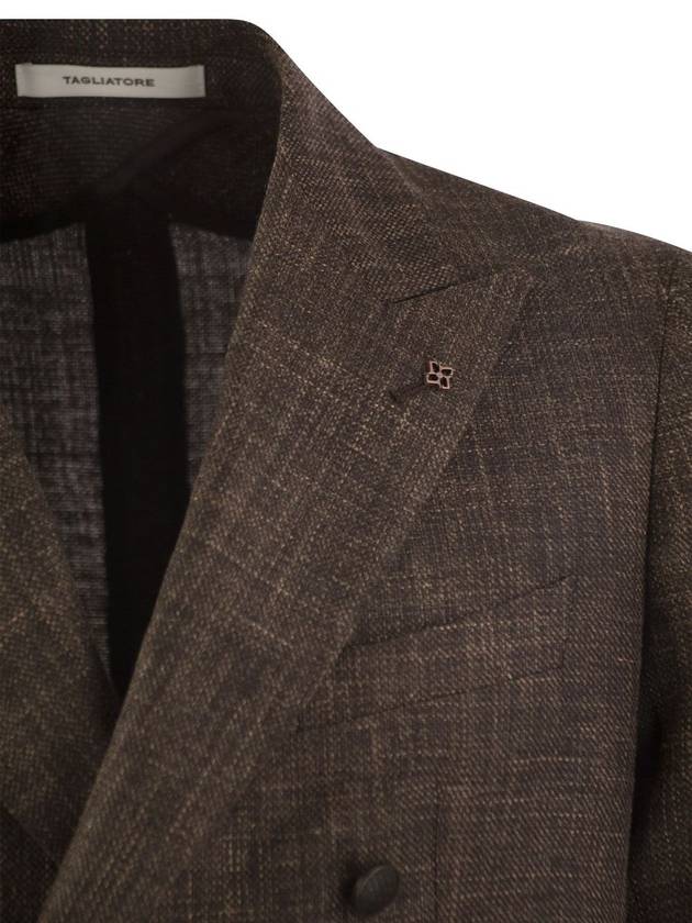 Double breasted wool jacket brown - TAGLIATORE - BALAAN 5