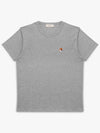 Fox Head Patch Regular Short Sleeve T-Shirt Grey - MAISON KITSUNE - BALAAN 3