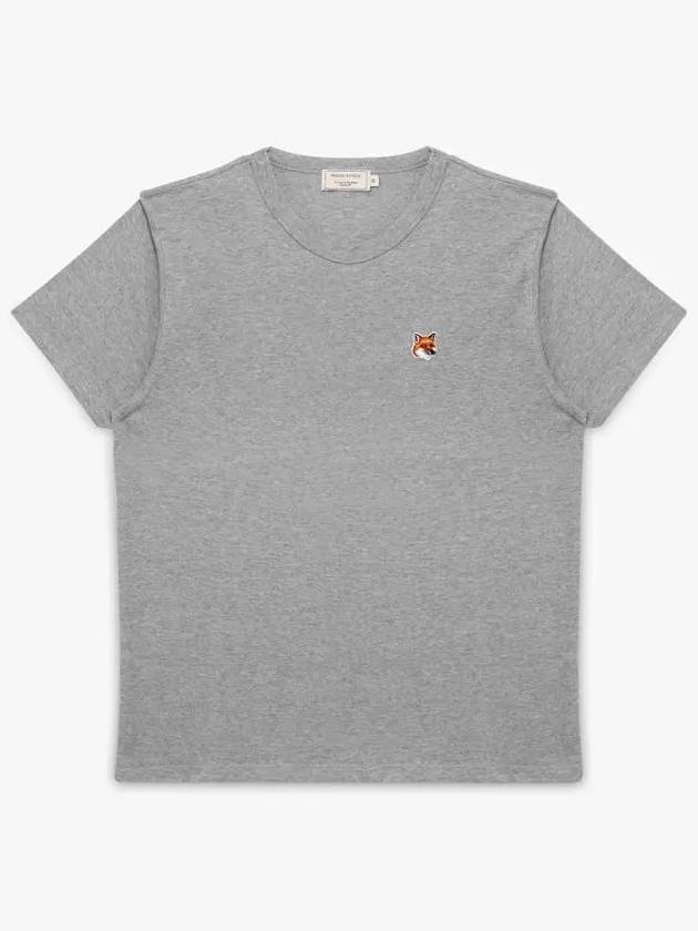 Fox Head Patch Regular Short Sleeve T-Shirt Grey - MAISON KITSUNE - BALAAN 3