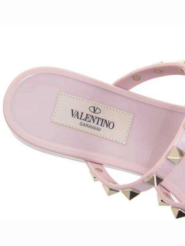Rockstud thong flip flops pink - VALENTINO - BALAAN.