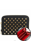 Round Zipper Spike Studs Coin Wallet Black - CHRISTIAN LOUBOUTIN - BALAAN 2