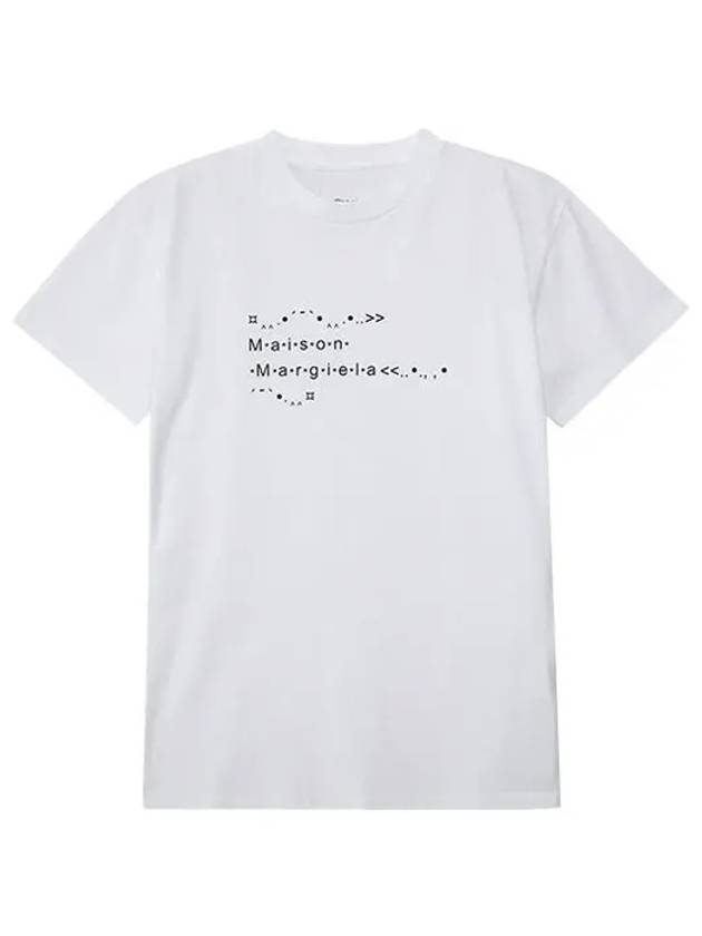 Women's Emoji Logo Font Generator Short Sleeve T-Shirt White - MAISON MARGIELA - BALAAN 2