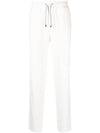 Drawstring Cotton Track Pants White - BRUNELLO CUCINELLI - BALAAN.