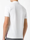 Men's Three Stripes Pocket Mercerized Short Sleeve Polo Shirt White - THOM BROWNE - BALAAN 5