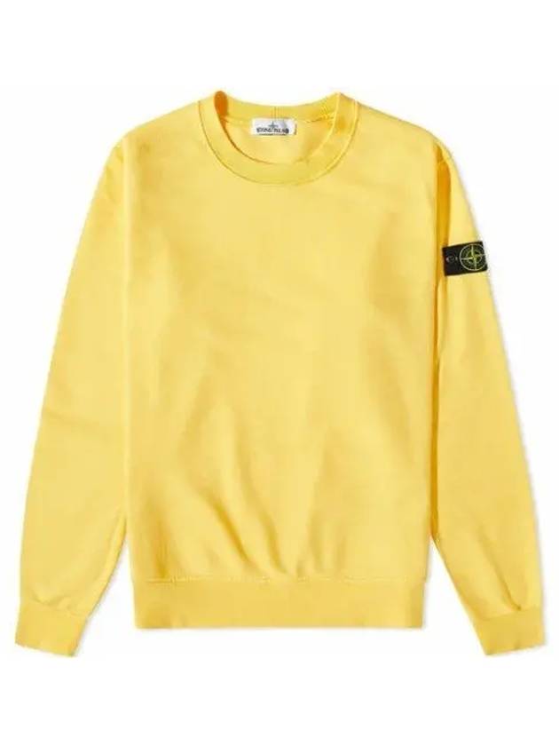 Wappen Patch Crew Neck Sweatshirt Yellow - STONE ISLAND - BALAAN 2