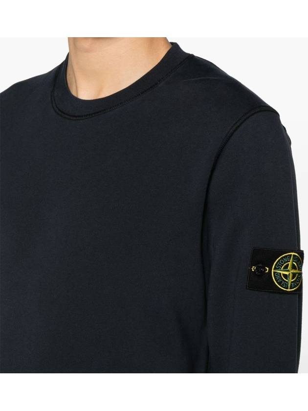 Wappen Patch Garment Dyed Sweatshirt Navy - STONE ISLAND - BALAAN 4