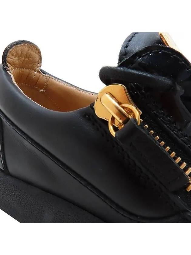 Black color leather May London gold plate zipper decoration women s sneakers 35 - GIUSEPPE ZANOTTI - BALAAN 4