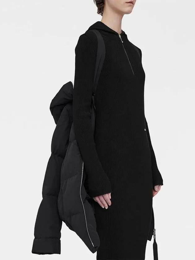 Zipper Quilted Hood Down Padding Black - JIL SANDER - BALAAN 7