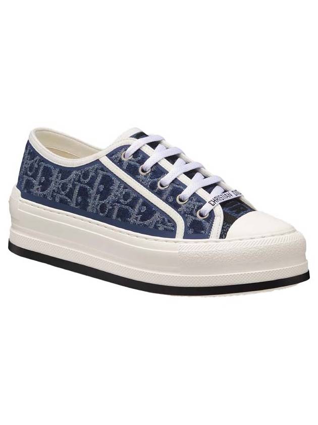 Walk'n'Dior Platform Cotton Low Top Sneaker Blue - DIOR - BALAAN 2