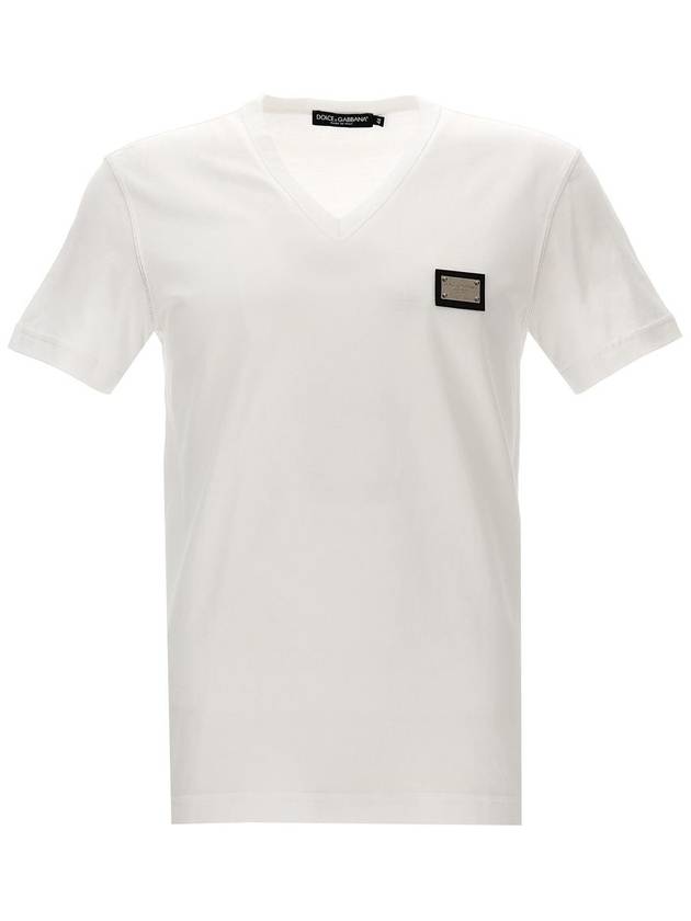 DG Essential V-neck T-shirt G8PT2TG7F2I - DOLCE&GABBANA - BALAAN 2