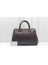 Vintage leather logo gold top handle tote bag chocolate brown - DIOR - BALAAN 2