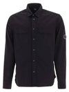 Men's Gabardine Long Sleeve Shirt Black - CP COMPANY - BALAAN.