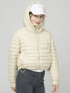 Doyou Know MC Women s Hooded Crop Anorak Loose Fit Goose Down Beige Jumper DO6242WB27 2 - DOYOUKNOWMC GOLF WEAR - BALAAN 1