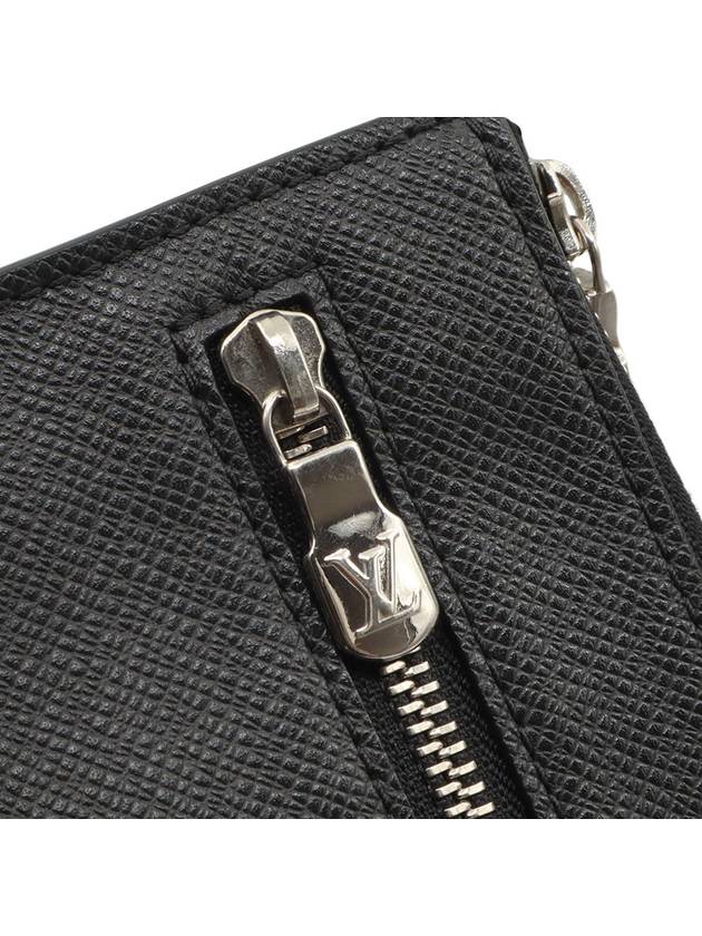 Black Taiga Leather Pochette Jour 24H Clutch - LOUIS VUITTON - BALAAN 10