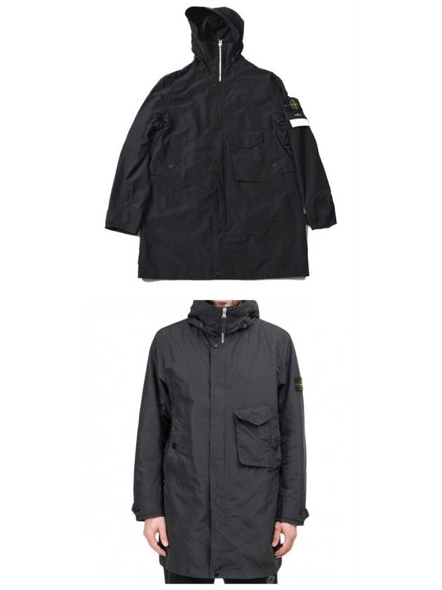 Micro Reps Half Zip Up Jacket Black - STONE ISLAND - BALAAN 5