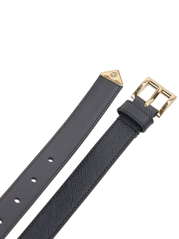 Saffiano Leather Belt Black - PRADA - BALAAN 9