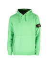 Wappen Patch Cotton Fleece Hoodie Light Green - STONE ISLAND - BALAAN 1