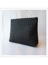 Intrecciato Document Clutch Bag Black - BOTTEGA VENETA - BALAAN 4