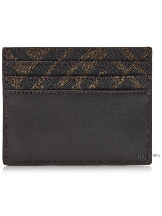 FF Square Leather Card Wallet Brown - FENDI - BALAAN 4