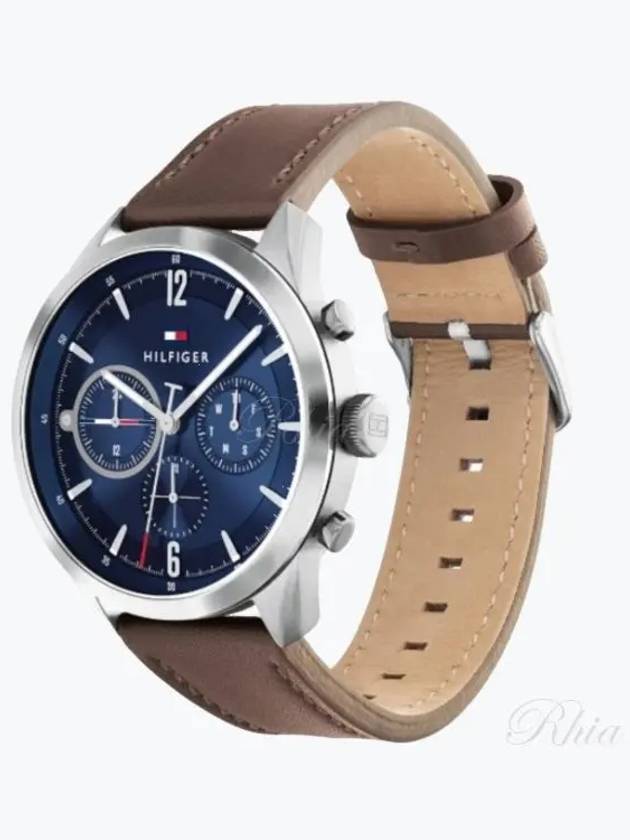 Men's Matthew Chronograph Leather Watch Brown - TOMMY HILFIGER - BALAAN 2