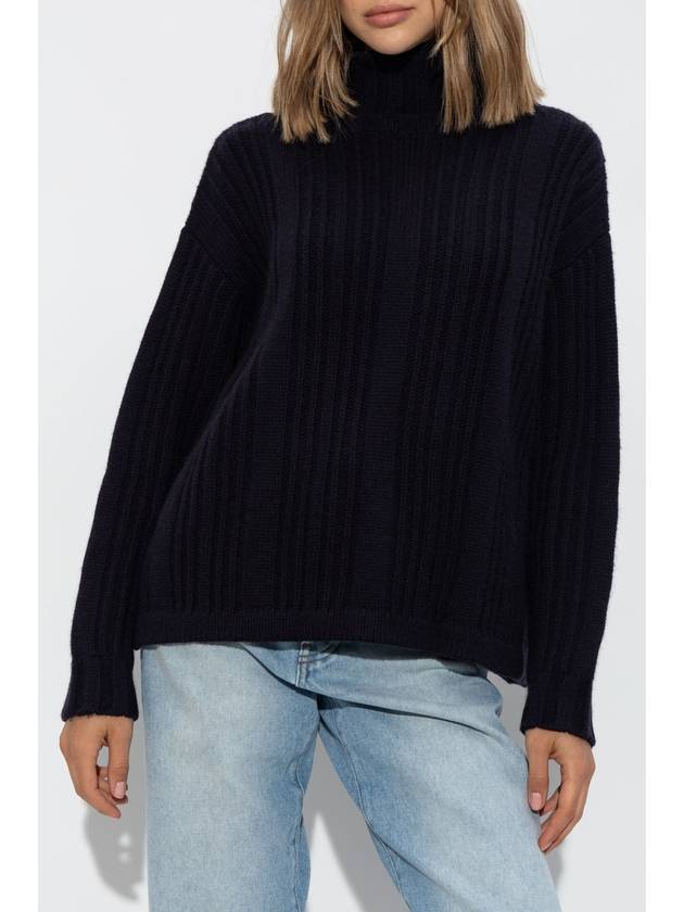 Max Mara Wool Turtleneck Vitalba, Women's, Navy Blue - MAX MARA - BALAAN 3