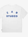 Logo Short Sleeve T-Shirt White Navy - IAB STUDIO - BALAAN 2