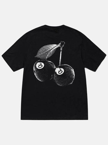 cherry t shirt black - STUSSY - BALAAN 1