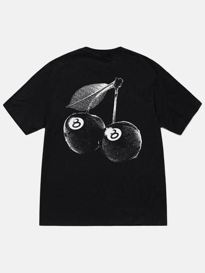 Cherrys Short Sleeve T-Shirt Black - STUSSY - BALAAN 2