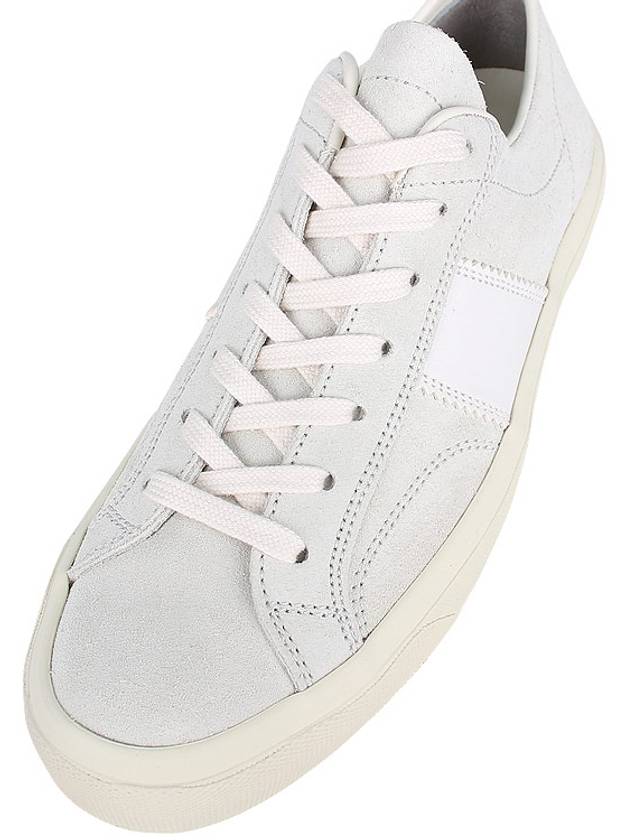 Suede Low Top Sneakers Marble Cream - TOM FORD - BALAAN 8