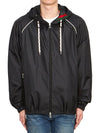 Nylon Satin Jacket Black - GUCCI - BALAAN 3