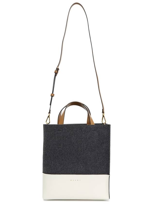 Museo Color Block Tote Bag Grey - MARNI - BALAAN 8