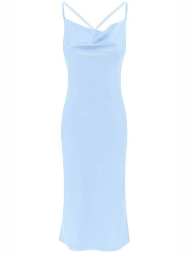 satin midi slip dress for a - ROTATE - BALAAN 1