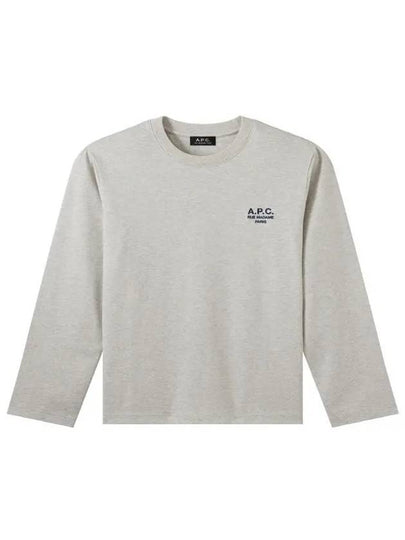 Men's Oliver Logo Long Sleeve T-Shirt Ecru - A.P.C. - BALAAN 2