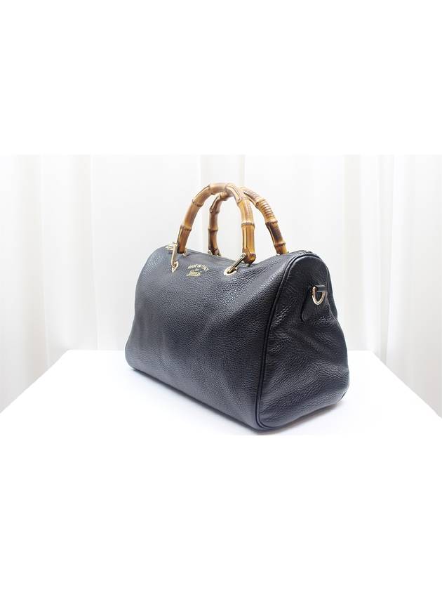 Bamboo Black Leather 2WAY Boston Bag 353124 - GUCCI - BALAAN 4