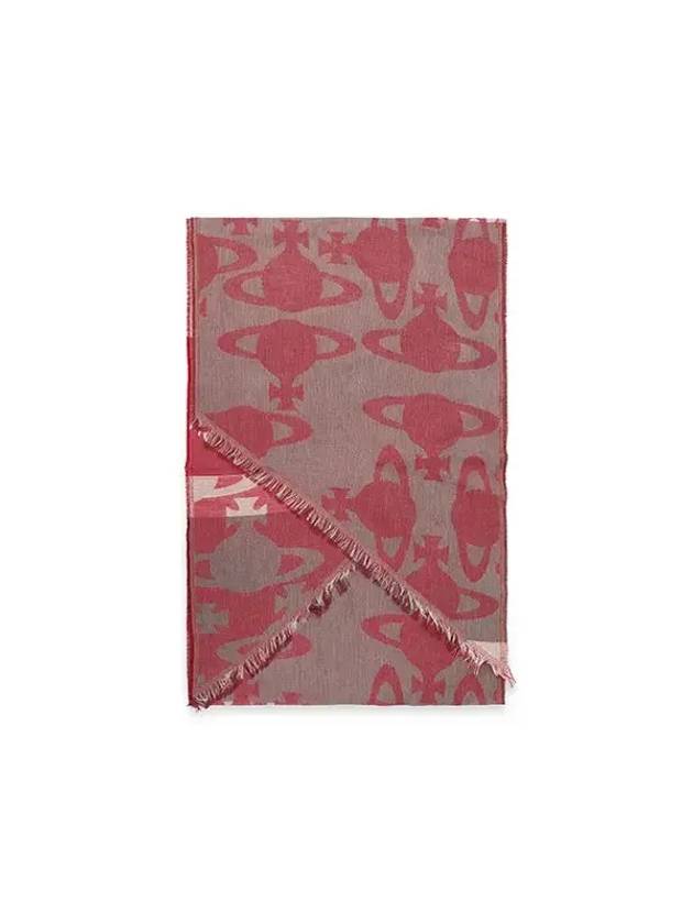 Two Pointed Fringe Muffler Red - VIVIENNE WESTWOOD - BALAAN 1