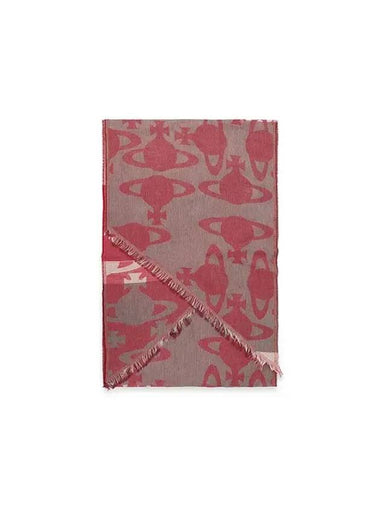 Two Pointed Fringe Muffler Red - VIVIENNE WESTWOOD - BALAAN 1