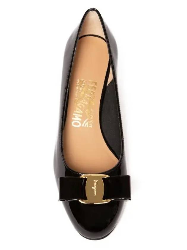 Ferragamo Vara Bow Patent Pumps 591963 - SALVATORE FERRAGAMO - BALAAN 4