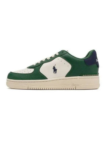 Masters Court Leather Sneakers Green - POLO RALPH LAUREN - BALAAN 1