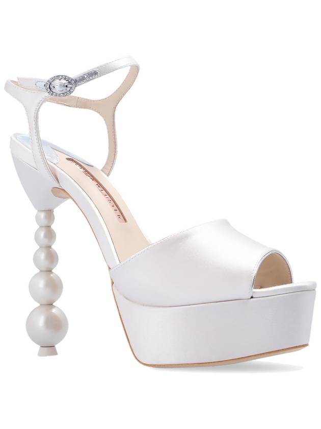 Sophia Webster ‘Natalia’ Sandals On Decorative Heel, Women's, White - SOPHIA WEBSTER - BALAAN 4