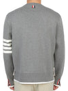 Milano Stitch 4-Bar Boxy Crew Neck Pullover Knit Top Grey - THOM BROWNE - BALAAN 7