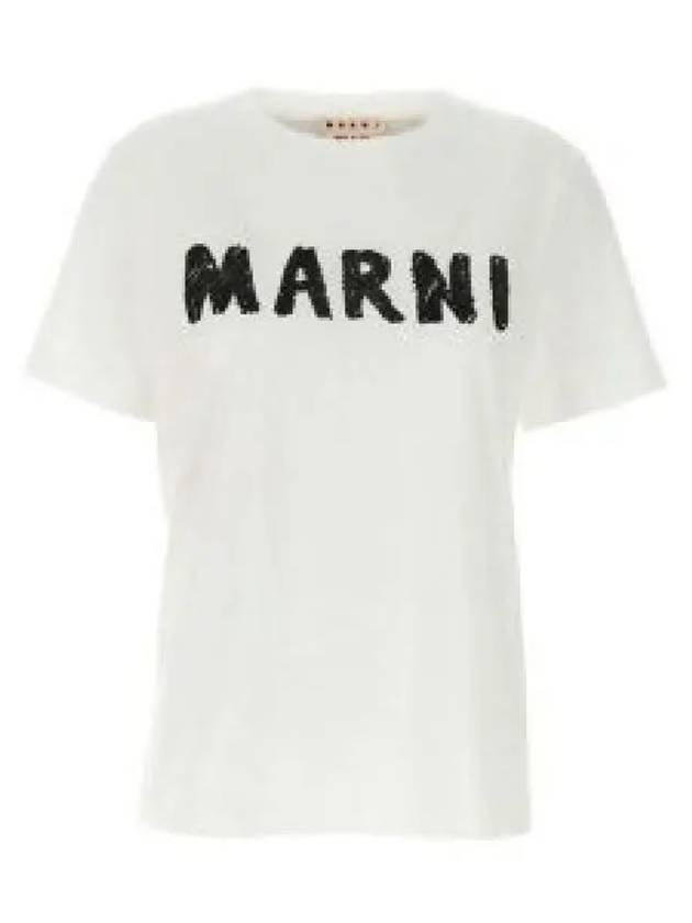 Crayon Logo Short Sleeve T-Shirt White - MARNI - BALAAN 2