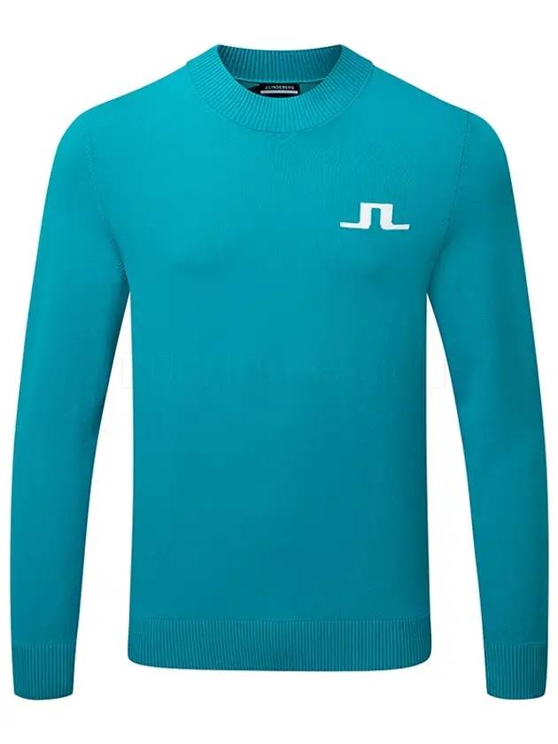 Men's Gus Round Sweater Blue - J.LINDEBERG - BALAAN 1