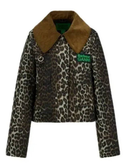 Ganni Leopard Print Waxed Jacket - BARBOUR - BALAAN 2